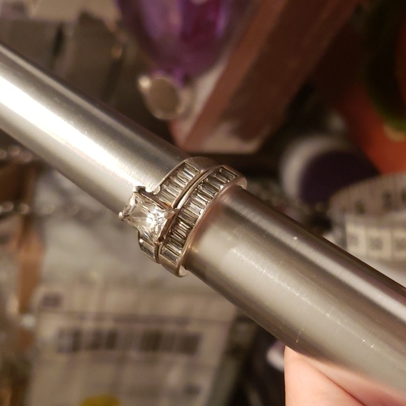 AVON STERLING SILVER VINTAGE WEDDING SET STAMPED STERLING - Picture 2 of 4